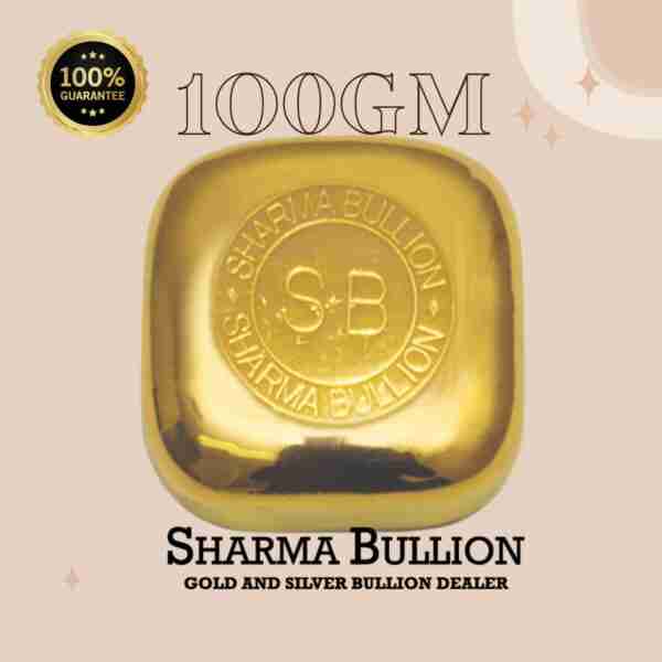 100 Gram Gold Bar From Aussiemint - Refinery for Sharma Bullion Gold Buyer Sharma