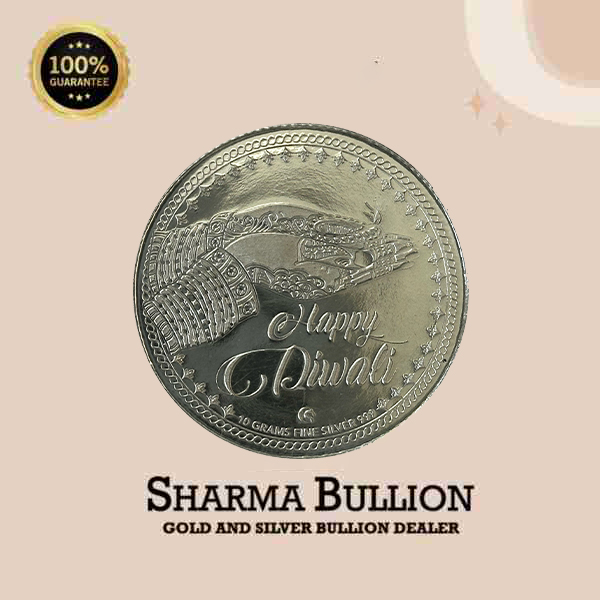 Silver Coin Happy Diwali 10grams